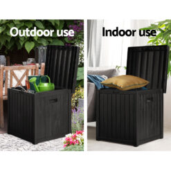 Alternative view of 195L Outdoor Storage Box - Black