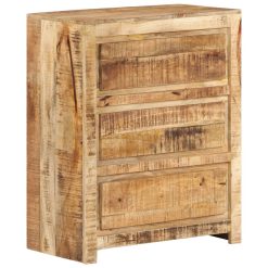 Solid Mango Wood Drawer Cabinet 60x33x75cm