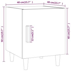 2 Piece Bedside Cabinet Set 40x40x50cm - Complete Storage Solutions