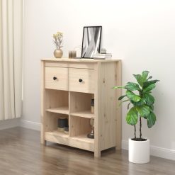 Solid Pinewood Sideboard 70x35x80cm