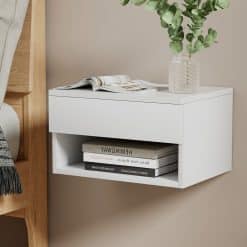 Floating Bedside Table 40x31x23cm - White