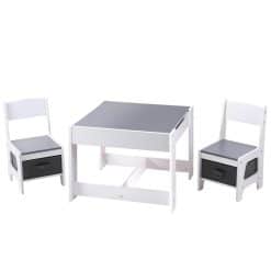 Alternative view of Kids Table and Chairs Set - Desk Grey