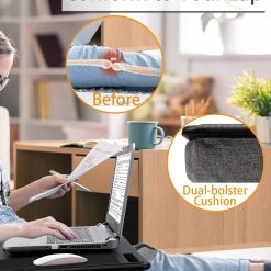 Alternative view of Portable Laptop Desk with Device Ledge, Mouse Pad and Phone Holder