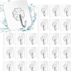 24 Piece Heavy Duty Adhesive Wall Hook Set