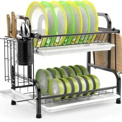 2 Tier Stainless Steel Dish Drying Rack