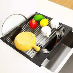 Stainless Steel Roll Up Dish Drying Rack