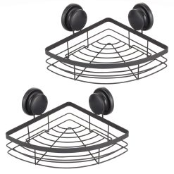 2 Piece Round Corner Shower Caddy Set