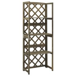 Fir Wood Trellis with Shelves 55x30x140cm