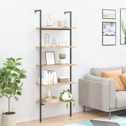 5-Tier Leaning Shelf 64x35x185cm