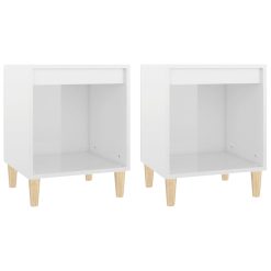 Alternative view of 2 Piece Bedside Cabinet Set 40x35x50cm