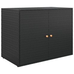 Alternative view of Poly Rattan Garden Storage Cabinet 100x55.5x80cm