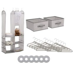 Alternative view of 24 Piece Children Nursery Storage Set - Cool Grey