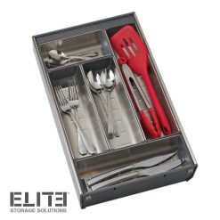 ELITE Stainless Steel Drawer Organiser - Chef Series - Adjustable 5 Tray