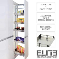 Bistro Pull Out Pantry - Adjustable Height
