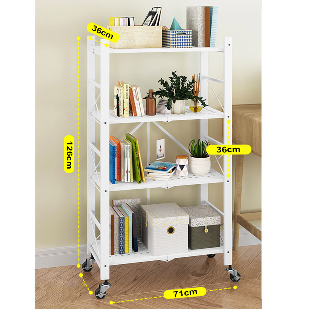 Alternative view of 4 Tier Foldable Storage Organiser with Wheels