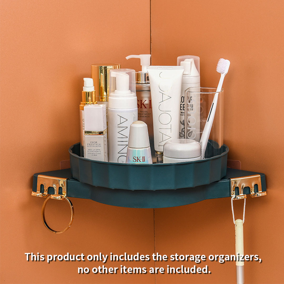 Alternative view of 360 Degree Wall-Mounted Rotating Bathroom Organiser