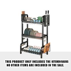 Alternative view of 3 Tier 62cm Kitchen Countertop Drying Rack