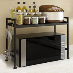 Adjustable Microwave Oven Storage Shelf