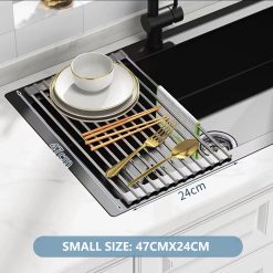 Kitchen Roll-Up Dish Drying Rack 47x24cm