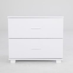 Alternative view of 2 Drawer Bedside Table 59x40x51cm - White