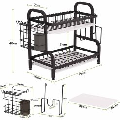 Alternative view of 2 Tier Dish Drying Rack
