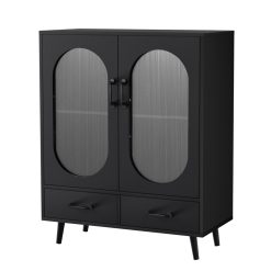 Buffet Sideboard with Double Doors - Black