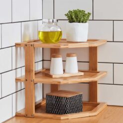 Alternative view of 3 Tier Bamboo Kitchen Rack 25x25x24cm