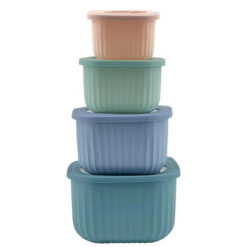 4 Piece Square Nested Food Storage Set