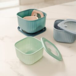 Alternative view of 4 Piece Square Nested Food Storage Set