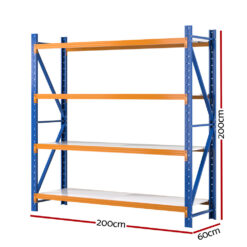 Alternative view of 2Mx2M Garage Racking - Orange & Blue