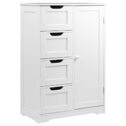 Bathroom Tallboy Storage Cabinet - White