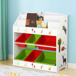 6 Bin Kids Bookshelf