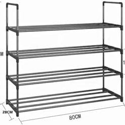 Alternative view of 4-Tier Stainless Steel Shoe Rack