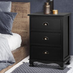 Alternative view of 2 Piece 3 Drawer Bedside Table Set