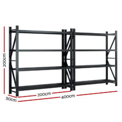 Alternative view of 4Mx2M Garage Shelving Rack - Black