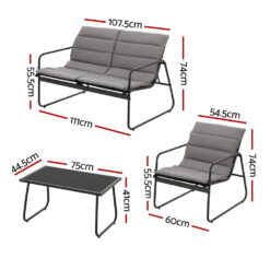 Alternative view of 4 Piece Outdoor Sofa Set