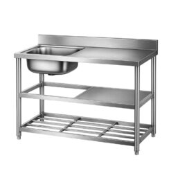 Stainless Steel Kitchen Bench 120x50x90cm