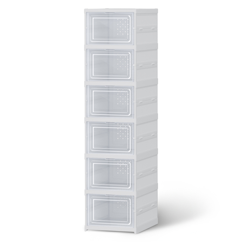 6 Tier Foldable Shoe Rack 26x34.5x105cm