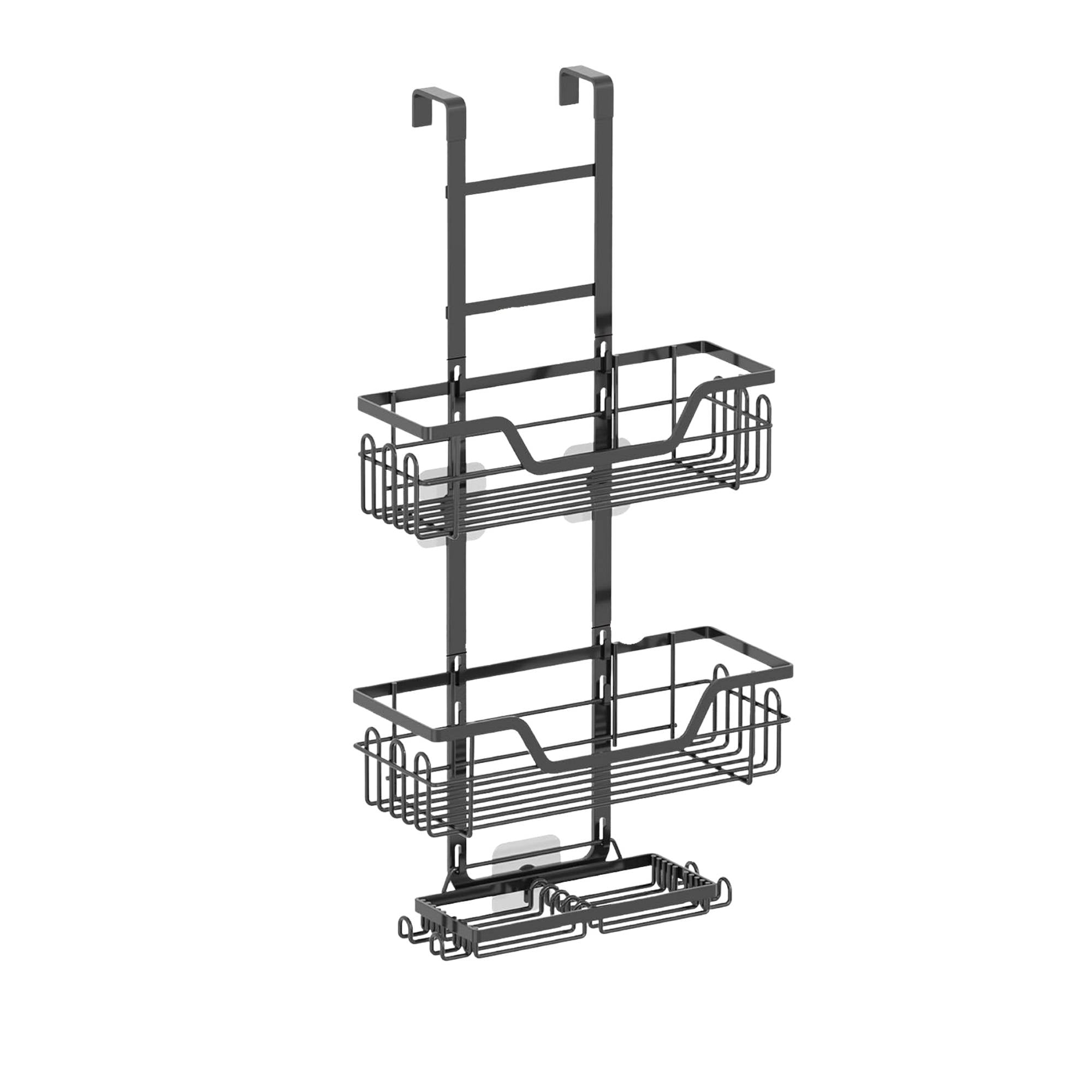3 Tier Shower Caddy Over Door - Black