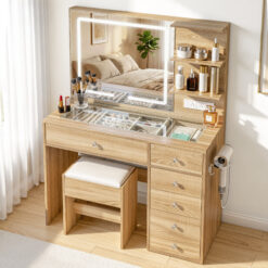 LED Dressing Table Set 104x43x140cm