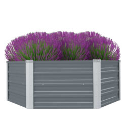 Galvanised Steel Raised Garden Bed 129x129x46cm