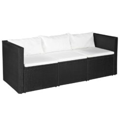 Alternative view of 4 Piece Poly Rattan Garden Lounge Set and