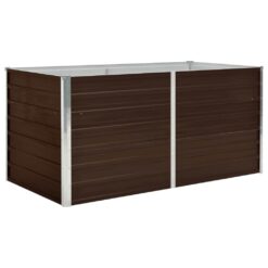 Alternative view of Galvanised Steel Raised Garden Bed 160x80x77cm - Brown