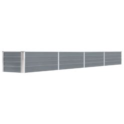 Galvanised Steel Garden Raised Bed 320x40x45cm - Grey