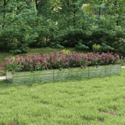 Steel Garden Raised Bed Galvanized 480x80x45cm - Silver