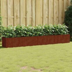 Corten Steel Garden Raised Bed 280x40x40cm - Brown