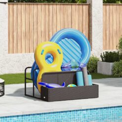 Poly Rattan Poolside Float Storage 110x100x57cm