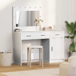 2 Piece Dressing Table 40x41x75cm - White