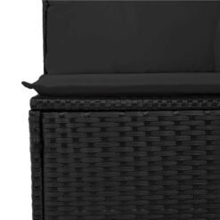 Alternative view of 11 Piece Poly Rattan Garden Sofa Set with Cushion 55x62x69cm - Black