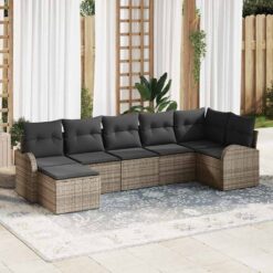 7 Piece Poly rattan Garden Sofa Set